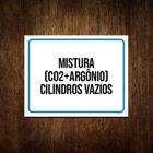 Placa Mistura C02 Argônio Cilindros Vios 18X23