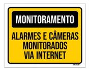 Placa Monitoramento Alarmes Câmeras Monitorados 18X23