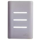 Placa Novara Aco 4X2 3 Interruptores Dicompel