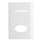 Placa Novara Branco 4x2 1 Interruptor Vertical com Suporte Dicompel