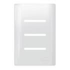 Placa Novara Branco 4x2 3 Interruptores com Suporte Dicompel