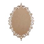 Placa Oval Trabalhada Lisa Nº8 - MDF Madeira