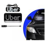 Placa Painel Led Letreiro Uber Para-brisa Vidro Aplicativo Usb