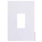 Placa Para 1 Modulo Vert. Com Suporte 4X2 Recta Branco Gloss