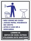 Placa Para Banheiro Masculino Com Regras De Utilização