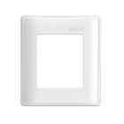 Placa para Caixa Sobrepor Linha 19 8x6,8x0,9cm 2 Postos Horizontal Branco Simon