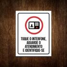 Placa Para Condomínio - Toque Interfone Identifique-Se 36X46