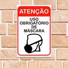 Placa para porta - Uso Obrigatório de Máscara Facial