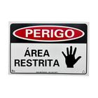 Placa Perigo Área Restrita