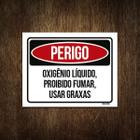 Placa Perigo Oxigênio Líquido Proibido Fumar 36X46