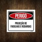 Placa Perigo Projeção Fagulhas E Rebarbas 27X35