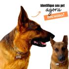 Placa Pingente Plaquinha De Identificação Pet Cachorro caes gravação laser