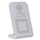 Placa Pix Para Pagamento QR Code Branca - Kit 10 UNID COR: Branco com Prata