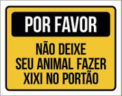 Placa Por Favor Não Deixe Animal Fer Xixi Portão 27X35