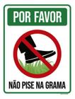 Placa Por Favor Não Pise Na Grama Desenho 18X23