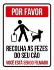 Placa Por Favor Recolha Fezes Do Seu Cão - Filmado 36X46