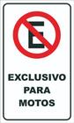Placa Proibido Estacionar Exclusivo Para Motos 30x50