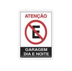 Placa Proibido Estacionar Garagem Dia E Noite 30x20