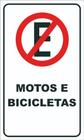 Placa Proibido Estacionar Motos E Bicicletas 30x50