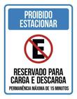 Placa Proibido Estacionar Reservado Carga Descarga 36X46