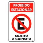 Placa proibido estacionar sujeito guincho encartale