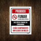 Placa Proibido Fumar Jogar Áreas Comuns Condomínio 18X23