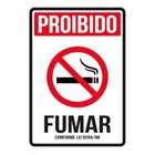 Placa Proibido Fumar Kit C/2 15x20 - Já acompanha fita para fixação