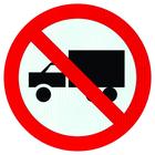 Placa Proibido Trânsito De Caminhões R-9 Refletivo Prismático 50x50