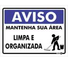 Placa Ps-502 Aviso Mantenha Sua Área Limpa E - Encartale