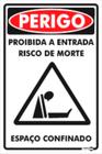 Placa ps-657 perigo espaço confinado 0,80mm 20x30