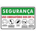 Placa PS-801 Segurança Uso Obrigatório de EPIs 0,80mm 20x30 - ENCARTALE