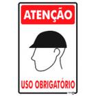 Placa ps-84 atenção ( capacete ) uso obrigatório 0,80mm 20x30