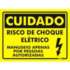 Placa ps-873 cuidado risco de choque elétrico 0,80mm 15x20 - ENCARTALE