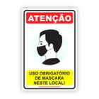 Placa Ps Uso Obrigatório De Máscara Neste Recinto 60X40 - Plimshop