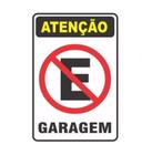 Placa PVC Proibido Estacionar Auto-Adesiva - 29x19,5 cm