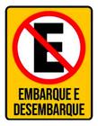 Placa Pvc Proibido Estacionar Embarque E Desembarque Ps 1 Mm