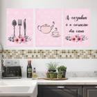 ! Placa quadro decorativo/Kit com 3 peças!! a cozinha é o coração da casa