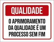 Placa Qualidade Aprimoramento Processo Sem Fim 18X23