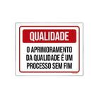 Placa Qualidade Aprimoramento Processo Sem Fim 36X46