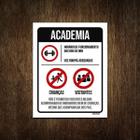 Placa Regras Normas Uso Academia 36X46