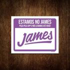 Placa Restaurante Lanchonete Estamos No James 27x35