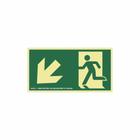 Placa Saída A Esquerda Seta Diagonal Para Baixo 15 X 30 - Sinalize