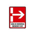 Placa Saida De Emergência Emergency Exit 27X35