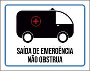 Placa Saída De Emergência Não Obstrua 36X46