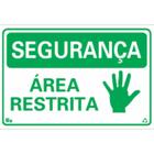 Placa Segurança Área Restrita - SIG