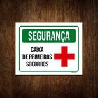 Placa Segurança Caixa Primeiros Socorros 18x23