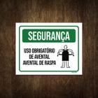 Placa Segurança - Uso Obrigatório Avental De Raspa 27X35