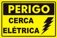 Placa sin. ps 092 perigo cerca eletrica