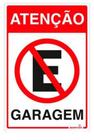 Placa Sinal 20x30 Garagem Proibido - Bemfixa