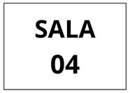 Placa sinalização 1/2 oficio sala 04 MDF - Natural - TROVARELLI